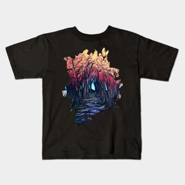 Autumn Day Kids T-Shirt by adamzworld